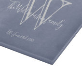 Rustic Wedding Gift Monogram Familienaam Cool Snijplank (Hoek)