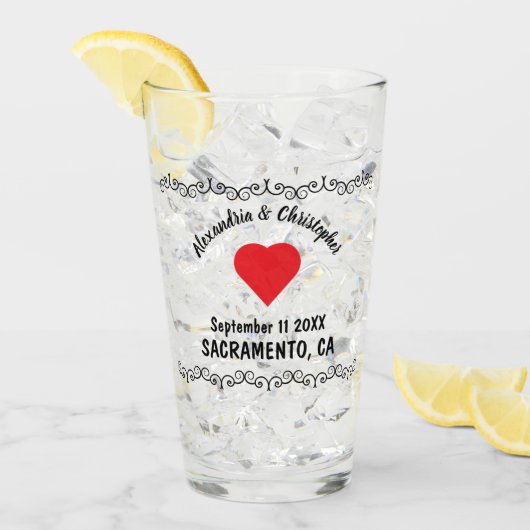 Rustic Wedding Glas (Voorkant ijs)