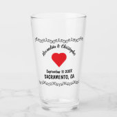 Rustic Wedding Glas (Voorkant)