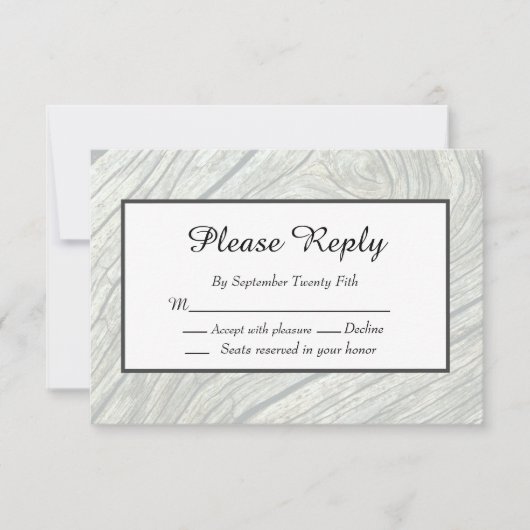Rustic Wedding Gray Woodgrain (Voorkant)