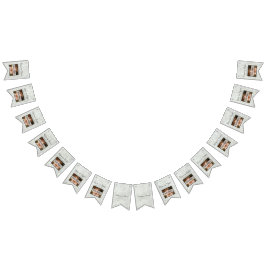 Rustic Wedding Grey Wood Uw foto's toevoegen Vlaggetjes