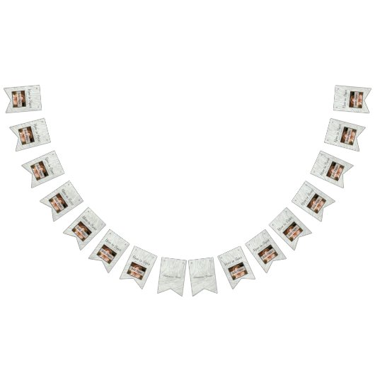 Rustic Wedding Grey Wood Uw foto's toevoegen Vlaggetjes (Alle)