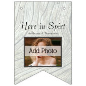 Rustic Wedding Grey Wood Uw foto's toevoegen Vlaggetjes (Eerste vlag)