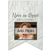 Rustic Wedding Grey Wood Uw foto's toevoegen Vlaggetjes (Derde vlag)