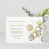 Rustic Wedding Groen en Bruin Bosbomen Kaart (Staand voorkant)