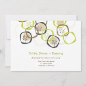 Rustic Wedding Groen en Bruin Bosbomen Kaart (Achterkant)