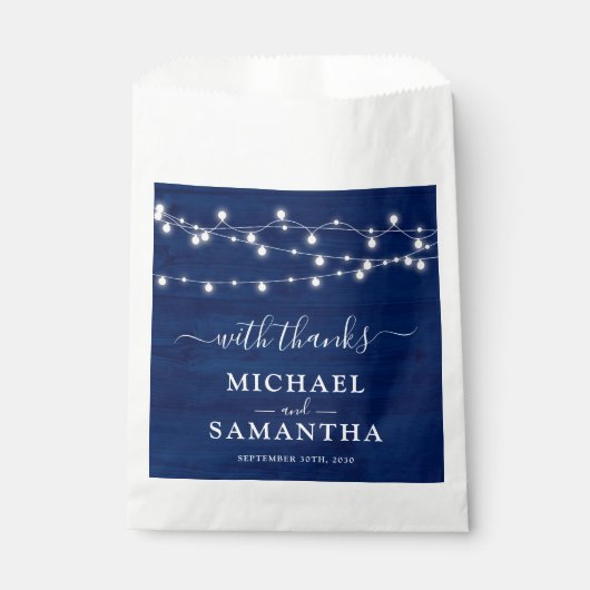 Rustic Wedding Guest Dank je wel pretzel Bedankzakje (Voorkant)