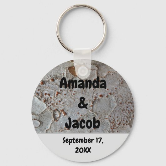 Rustic Wedding Guest Tree Bark Photo Favor Sleutelhanger (Voorkant)