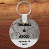 Rustic Wedding Guest Tree Bark Photo Favor Sleutelhanger (Voorkant)