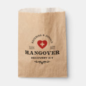 Rustic Wedding Hangover Recovery Kit Favor Bag Bedankzakje (Voorkant)