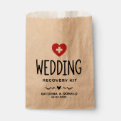 Rustic Wedding Hangover Recovery Kit Favor Bag Bedankzakje (Voorkant)