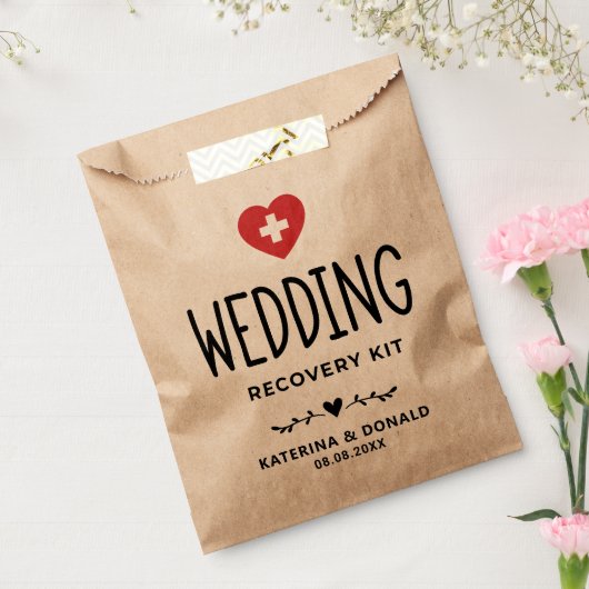 Rustic Wedding Hangover Recovery Kit Favor Bag Bedankzakje (Gezegeld)