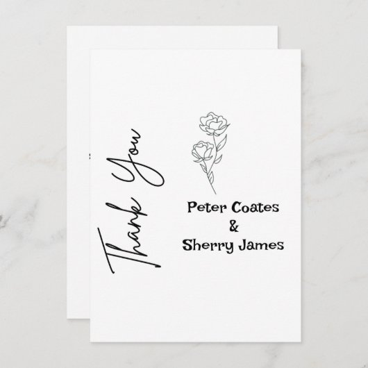 Rustic Wedding - Hartelijk dank Bedankkaart (Voorkant / Achterkant)