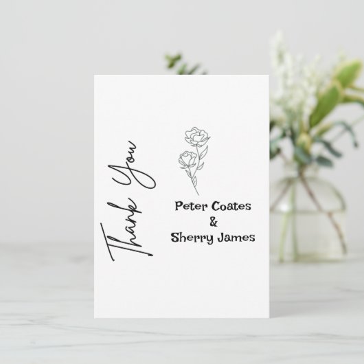 Rustic Wedding - Hartelijk dank Bedankkaart (Staand voorkant)