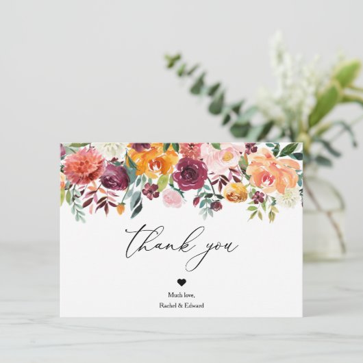 Rustic Wedding - Hartelijk dank Bedankkaart (Staand voorkant)