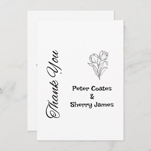 Rustic Wedding - Hartelijk dank Bedankkaart (Voorkant / Achterkant)