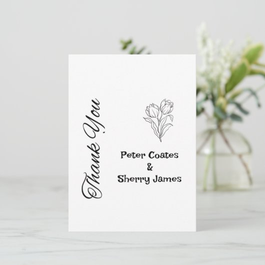 Rustic Wedding - Hartelijk dank Bedankkaart (Staand voorkant)