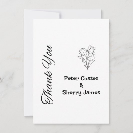 Rustic Wedding - Hartelijk dank Bedankkaart (Voorkant)