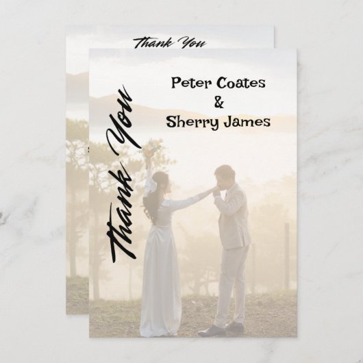 Rustic Wedding - Hartelijk dank Bedankkaart (Voorkant / Achterkant)