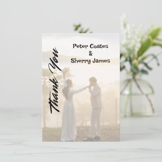 Rustic Wedding - Hartelijk dank Bedankkaart (Staand voorkant)