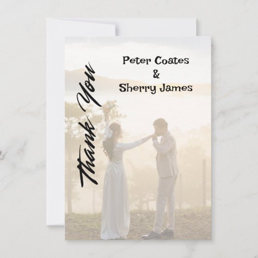 Rustic Wedding - Hartelijk dank Bedankkaart (Voorkant)