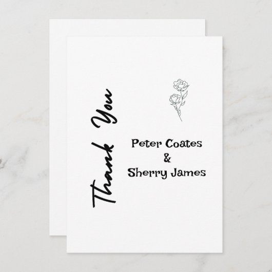 Rustic Wedding - Hartelijk dank Bedankkaart (Voorkant / Achterkant)