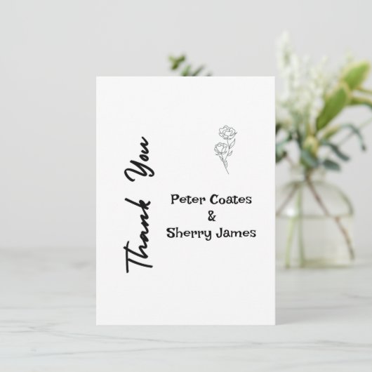 Rustic Wedding - Hartelijk dank Bedankkaart (Staand voorkant)