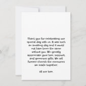 Rustic Wedding - Hartelijk dank Bedankkaart (Achterkant)