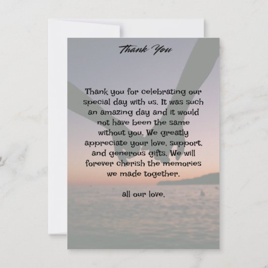 Rustic Wedding - Hartelijk dank Bedankkaart (Achterkant)