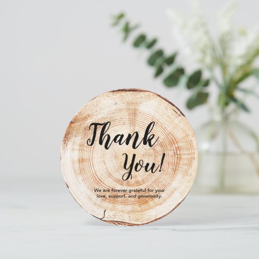 Rustic Wedding Hartelijk dank voor de aangepaste f Kaart (Staand voorkant)