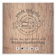 Rustic Wedding Hashtag — Houdcamera Share
