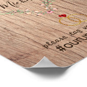 Rustic Wedding Hashtag — Houtharing Poster (Hoek)