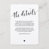 Rustic Wedding-informatiekaart Informatiekaartje (Voorkant)