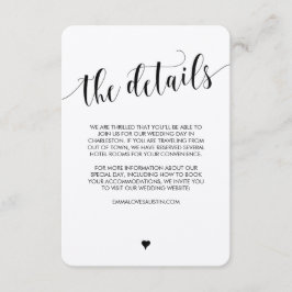 Rustic Wedding-informatiekaart Informatiekaartje