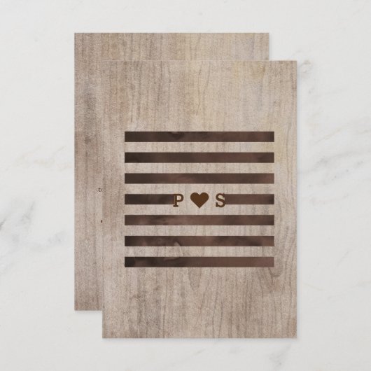 Rustic Wedding Information Kaarten (Voorkant / Achterkant)