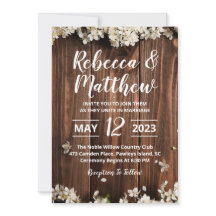  Rustic Wedding Invitation Cards