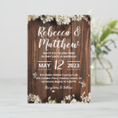 Rustic Wedding Invitation Cards Save The Date (Staand voorkant)