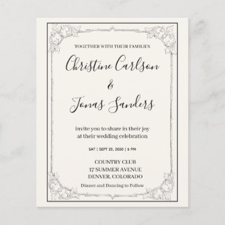 Rustic Wedding Invitation Flyer
