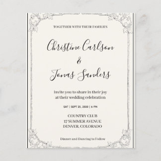 Rustic Wedding Invitation Flyer