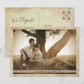 Rustic Wedding Invitation, foto Kaart (Voorkant / Achterkant)