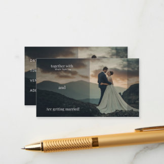 Rustic Wedding Invitation - Getting married Informatiekaartje