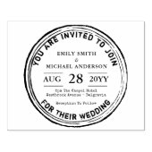 Rustic Wedding Invitation INK Stamp Trending 2018 Rubberstempel (Afrduk)