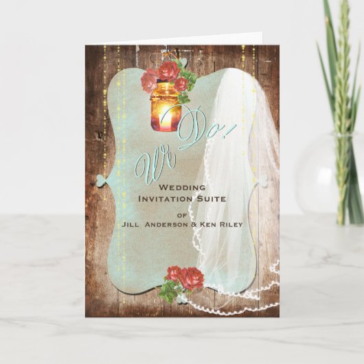Rustic Wedding ~ Invitation Kaart (Voorkant)