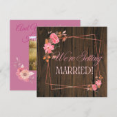 Rustic Wedding Invitation Kaart (Voorkant / Achterkant)