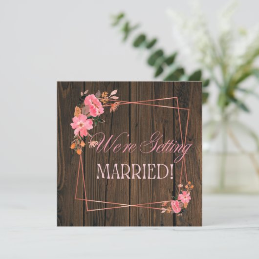 Rustic Wedding Invitation Kaart (Staand voorkant)