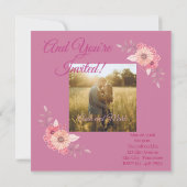 Rustic Wedding Invitation Kaart (Achterkant)