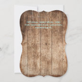 Rustic Wedding ~ Invitation Kaart (Achterkant)