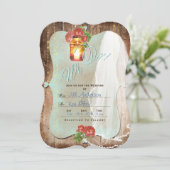 Rustic Wedding ~ Invitation Kaart (Staand voorkant)