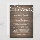 Rustic Wedding Invitation Wood Land Kaart (Voorkant)