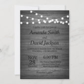Rustic Wedding Invitation Wood Land  Kaart (Voorkant)